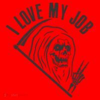 Funny Halloween Grim Reaper I Love My Job Santa Hat thumb 1