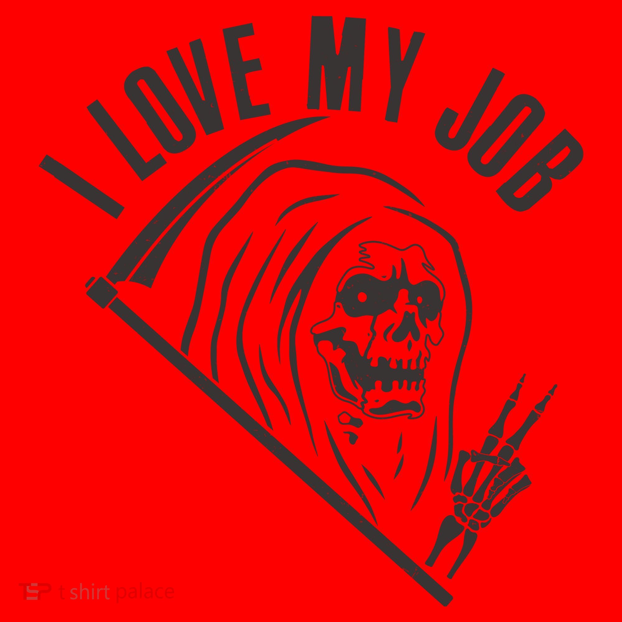 Funny Halloween Grim Reaper I Love My Job Santa Hat