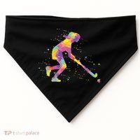Field Hockey Girl USA-Made Doggie Bandana thumb 0