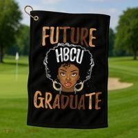 Future HBCU Grad History Black College  Melanin Golf Towel thumb 1