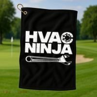 Funny HVAC Gift For Cool Technician Air Condition Lover Golf Towel thumb 1