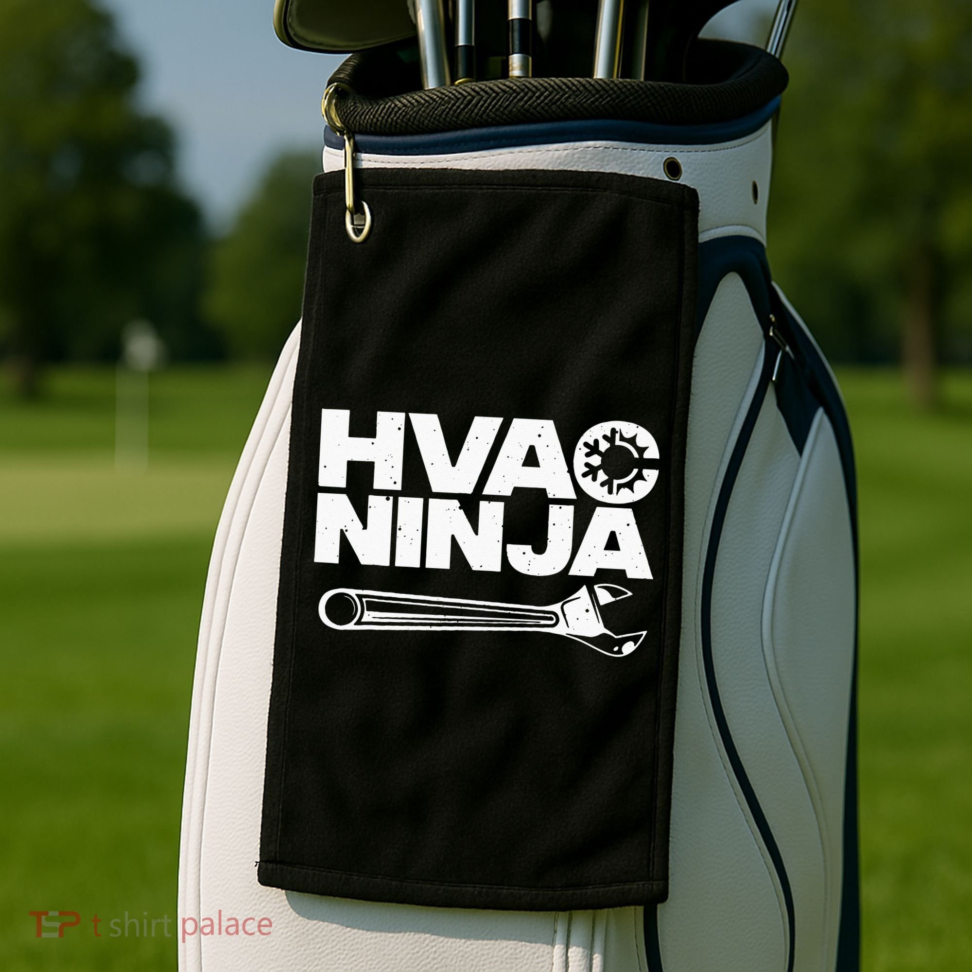 Funny HVAC Gift For Cool Technician Air Condition Lover Golf Towel