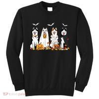 Funny Husky Ghost Dogs Halloween Husky Dog Mom Husky Lover Sweatshirt thumb 0