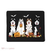 Funny Husky Ghost Dogs Halloween Husky Dog Mom Husky Lover Mousepad thumb 0
