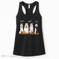 Funny Husky Ghost Dogs Halloween Husky Dog Mom Husky Lover Women's Tank Top thumb 0