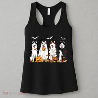 Funny Husky Ghost Dogs Halloween Husky Dog Mom Husky Lover Women's Tank Top thumb 3