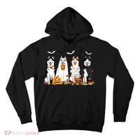 Funny Husky Ghost Dogs Halloween Husky Dog Mom Husky Lover Tall Hoodie thumb 0