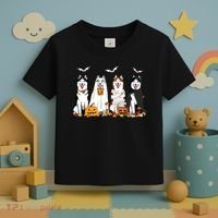 Funny Husky Ghost Dogs Halloween Husky Dog Mom Husky Lover Toddler T-Shirt thumb 3