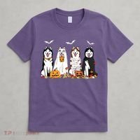 Funny Husky Ghost Dogs Halloween Husky Dog Mom Husky Lover T-Shirt thumb 4