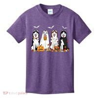 Funny Husky Ghost Dogs Halloween Husky Dog Mom Husky Lover Kids T-Shirt thumb 0