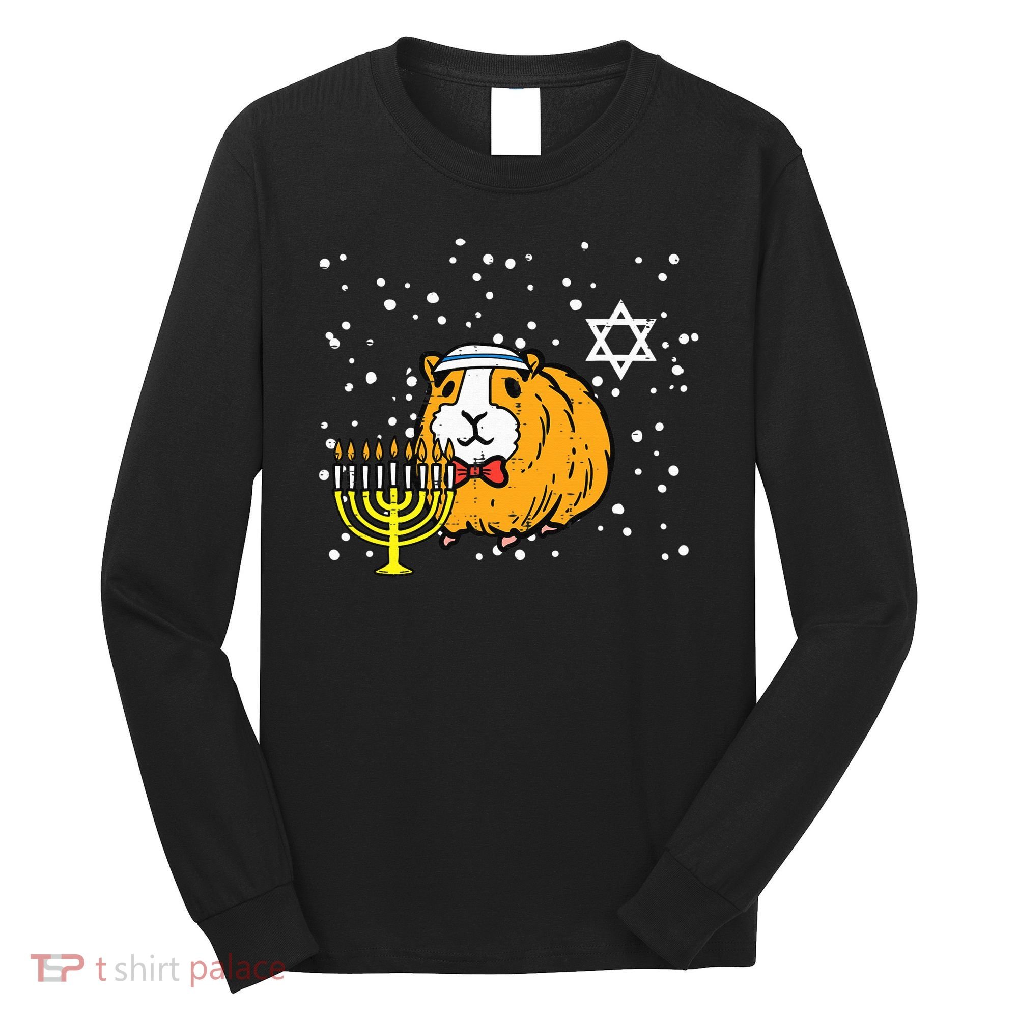 Funny Hanukkah Guinea Pig Chanukah Jewish Long Sleeve Shirt