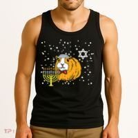 Funny Hanukkah Guinea Pig Chanukah Jewish Tank Top thumb 3