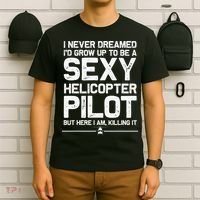 Funny Helicopter Gift Women Cool Sexy Helicopter Pilot T-Shirt thumb 6