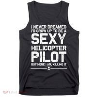 Funny Helicopter Gift Women Cool Sexy Helicopter Pilot Tank Top thumb 0