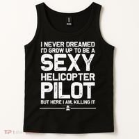 Funny Helicopter Gift Women Cool Sexy Helicopter Pilot Tank Top thumb 2