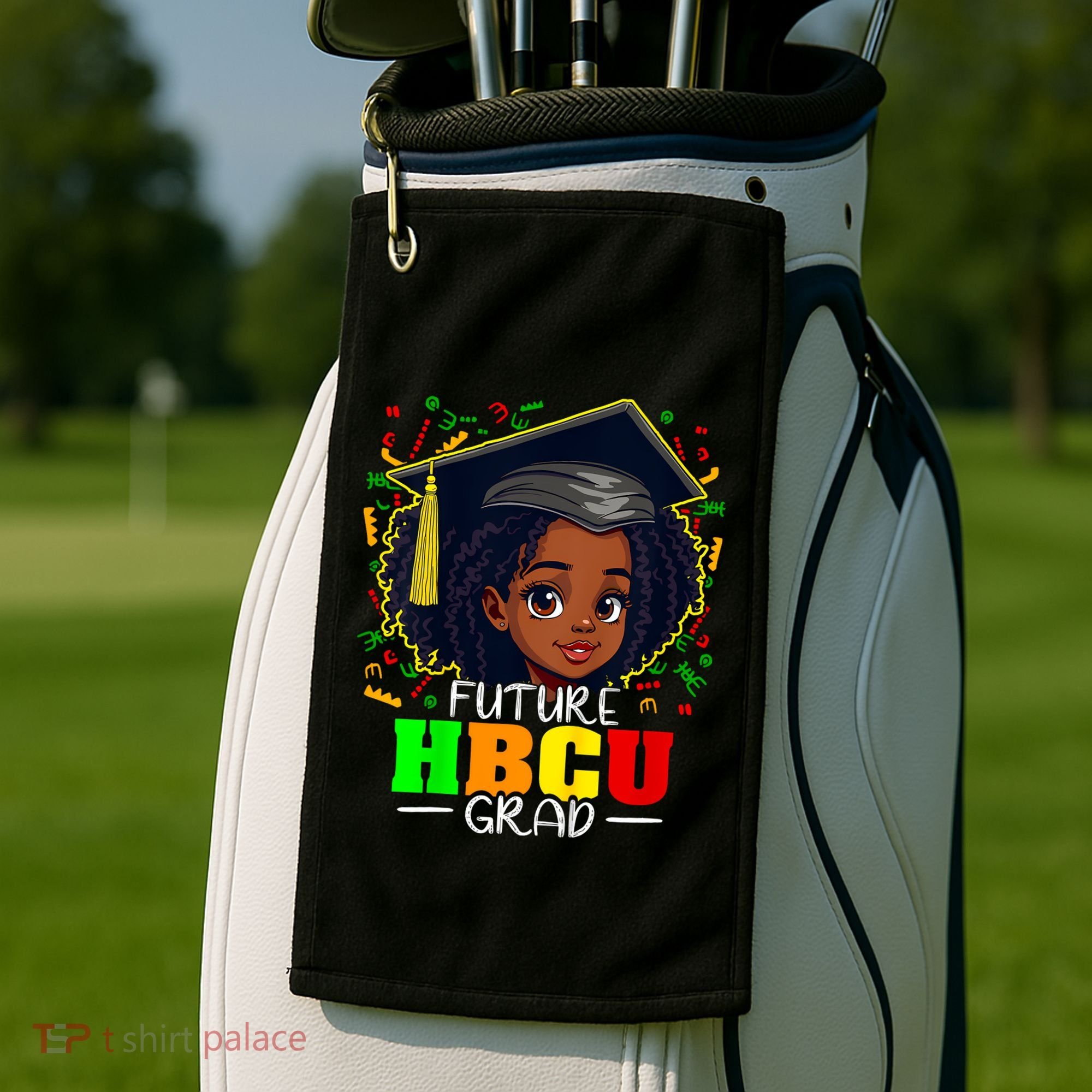 Future Hbcu Grad Black Girl Graduation Hbcu Golf Towel