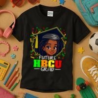 Future Hbcu Grad Black Girl Graduation Hbcu Kids T-Shirt thumb 3