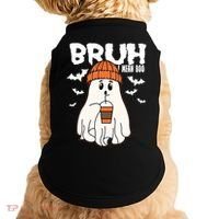 Funny Halloween Ghost Bruh I Mean Boo Doggie Tank thumb 0