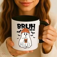 Funny Halloween Ghost Bruh I Mean Boo Coffee Mug thumb 3