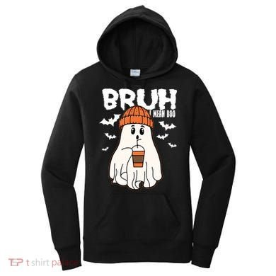 Funny Halloween Ghost Bruh I Mean Boo Women's Hoodie