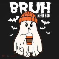 Funny Halloween Ghost Bruh I Mean Boo Women's Hoodie thumb 2