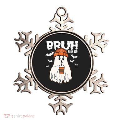 Funny Halloween Ghost Bruh I Mean Boo Ornament