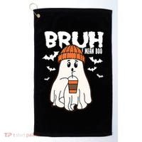 Funny Halloween Ghost Bruh I Mean Boo Golf Towel thumb 0
