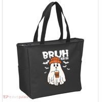 Funny Halloween Ghost Bruh I Mean Boo Tote Bag thumb 2