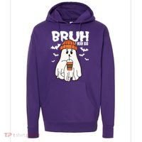Funny Halloween Ghost Bruh I Mean Boo Hoodie thumb 0