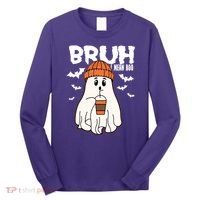 Funny Halloween Ghost Bruh I Mean Boo Long Sleeve Shirt thumb 0
