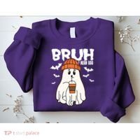 Funny Halloween Ghost Bruh I Mean Boo Sweatshirt thumb 2