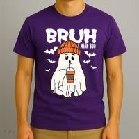 Funny Halloween Ghost Bruh I Mean Boo T-Shirt thumb 3