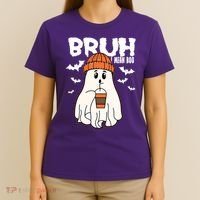 Funny Halloween Ghost Bruh I Mean Boo T-Shirt thumb 4