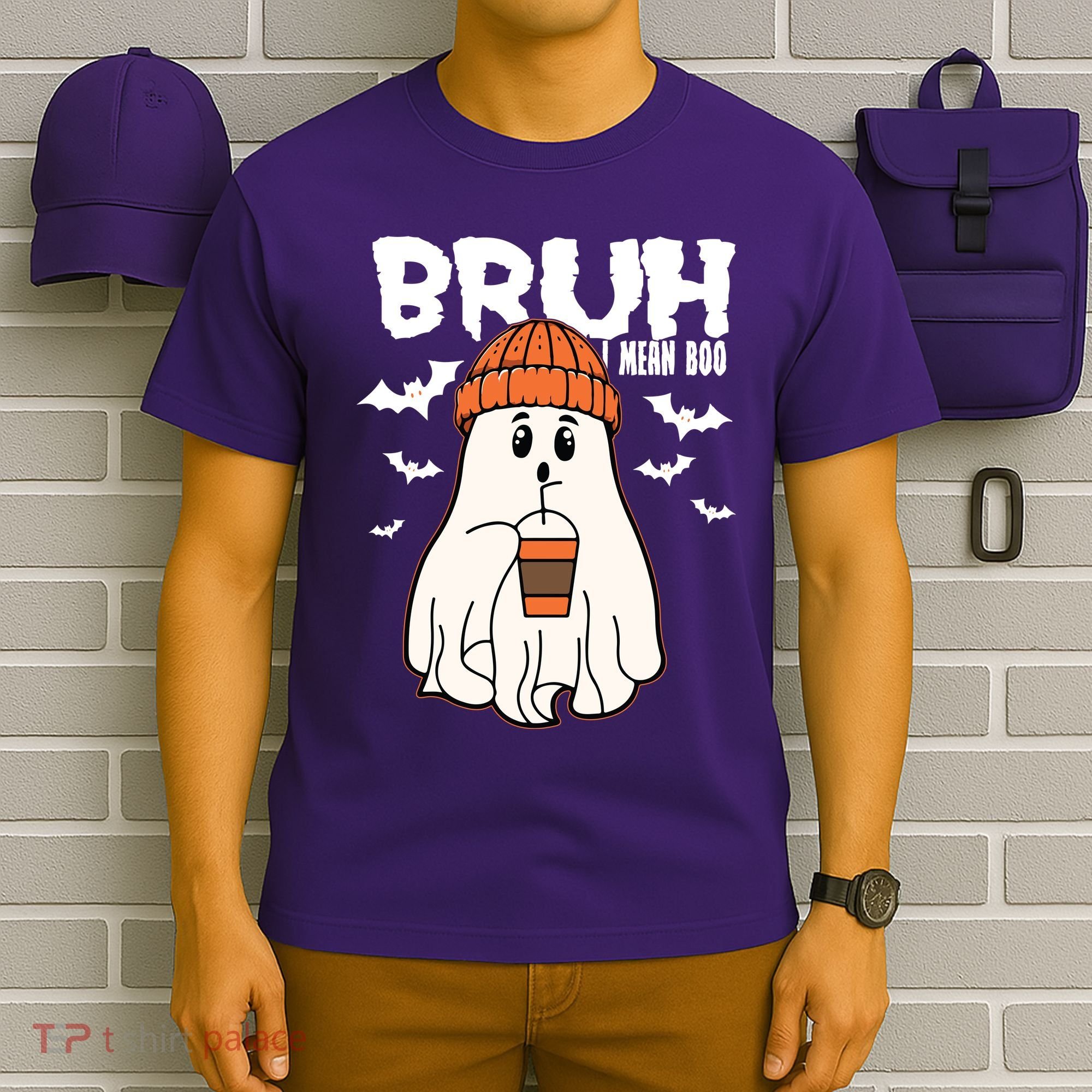 Funny Halloween Ghost Bruh I Mean Boo T-Shirt