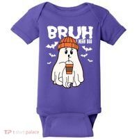 Funny Halloween Ghost Bruh I Mean Boo Baby Bodysuit thumb 0