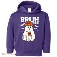 Funny Halloween Ghost Bruh I Mean Boo Toddler Hoodie thumb 0