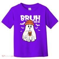 Funny Halloween Ghost Bruh I Mean Boo Toddler T-Shirt thumb 0