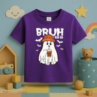 Funny Halloween Ghost Bruh I Mean Boo Toddler T-Shirt thumb 3