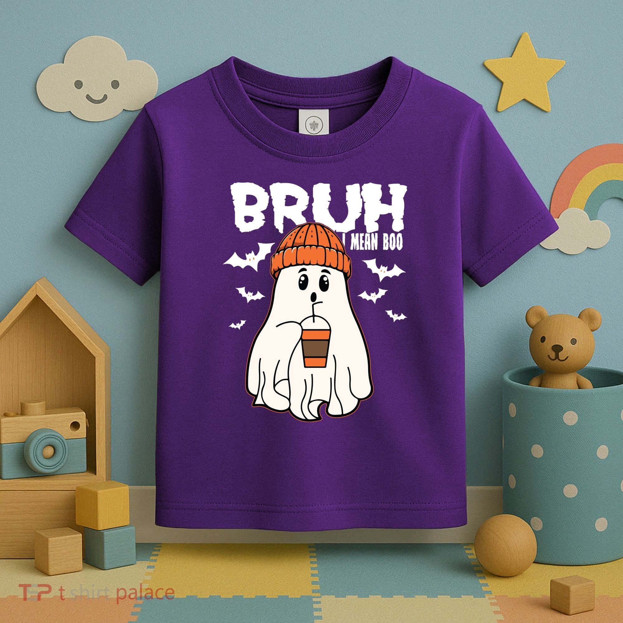 Funny Halloween Ghost Bruh I Mean Boo Toddler T-Shirt