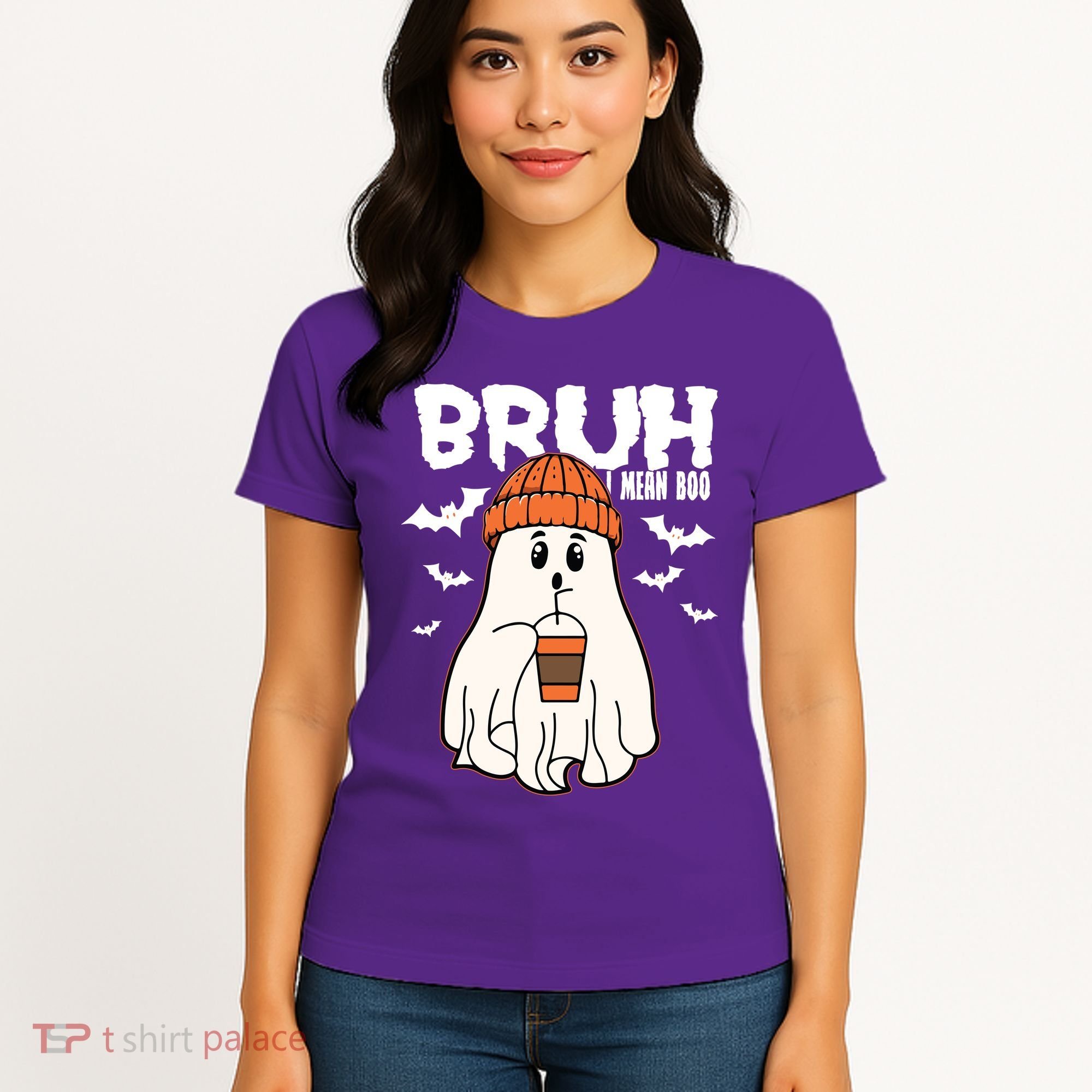 Funny Halloween Ghost Bruh I Mean Boo Women's T-Shirt