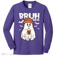 Funny Halloween Ghost Bruh I Mean Boo Kids Long Sleeve Shirt thumb 0