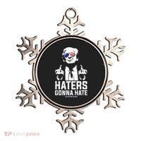 Funny Haters Gonna Hate President Donald Trump Middle Finger Ornament thumb 0