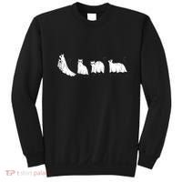Funny Halloween Ghost Cats Sweatshirt thumb 0
