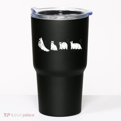 Funny Halloween Ghost Cats Tumbler