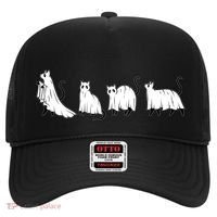 Funny Halloween Ghost Cats Hat thumb 0