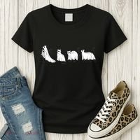 Funny Halloween Ghost Cats Women's T-Shirt thumb 3