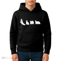 Funny Halloween Ghost Cats Kids Hoodie thumb 4