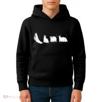 Funny Halloween Ghost Cats Kids Hoodie thumb 4