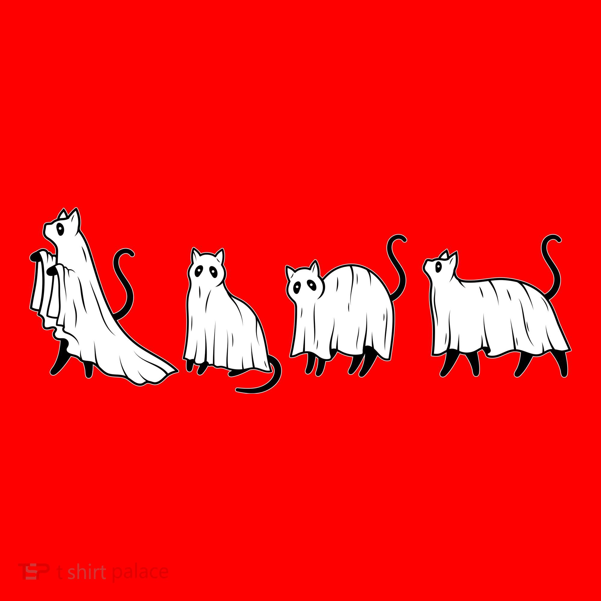 Funny Halloween Ghost Cats Santa Hat