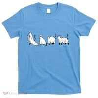 Funny Halloween Ghost Cats T-Shirt thumb 0